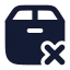 Packageremove icon with solid rounded style